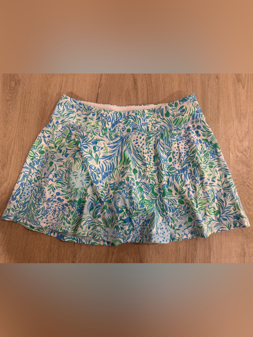 Lilly Pulitzer Alia Skort UPF Hydra Blue Dandy Lions Skirt Short Luxletic Small